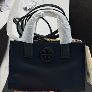 Tory Burch Ella Nylon  Black Mini Tote/ BNWT